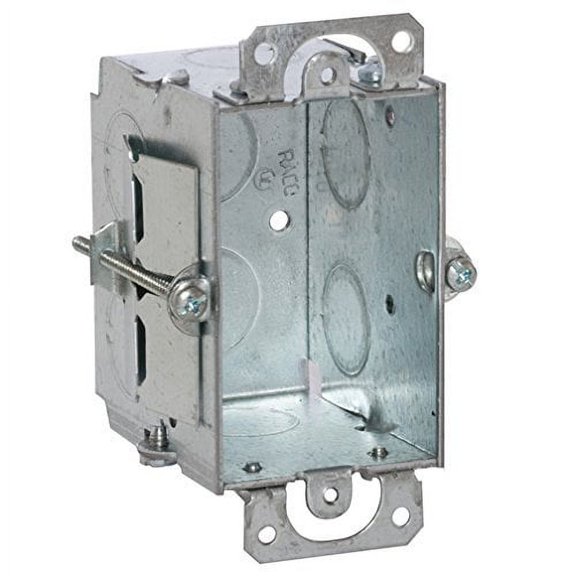 Hubbell-Raco 506 Switch Box with Plaster Ears, Old Work, 2-1/2" Depth, 1/2" Knockout Pack of 16 Home & Garage Storage, Stackable Design