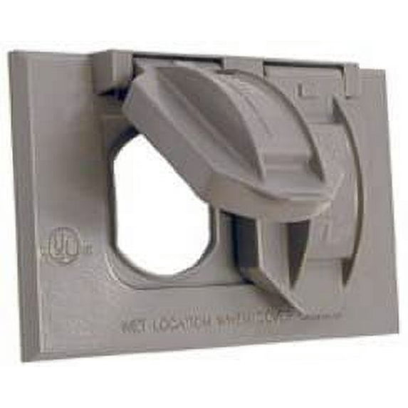 Hubbell-Raco 5180-0 Weatherproof Cover, 1-Gang, Horizontal, Duplex, Die Cast