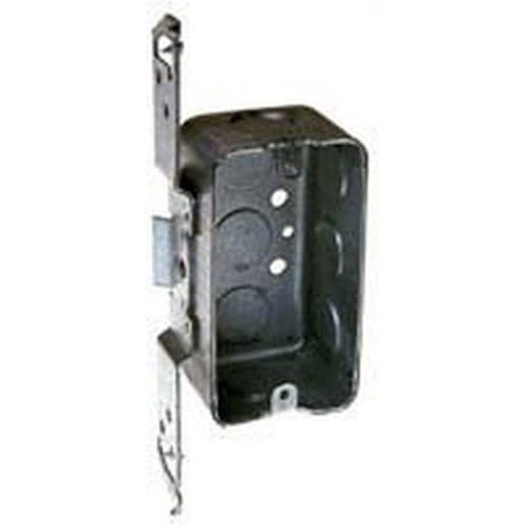 Hubbell Electrical Single Gang Handy Box With Bracket - 1 Gang Box - Gray