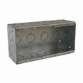 thumbnail image 1 of Hubbell-Raco 693 Masonry Box, 4-Gang, 2-1/2" Deep, 1/2 " & 3/4" KOs, Metallic, 1 of 2