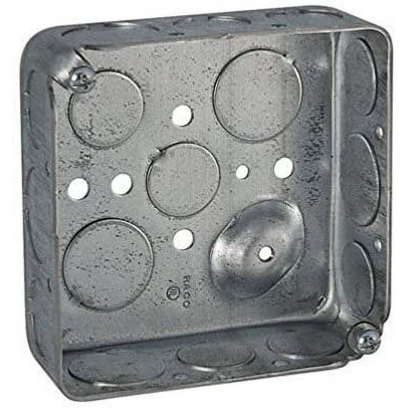 Hubbell Raco 8192 4" Square 1.5" Deep Drawn With Conduit Knock Outs Box