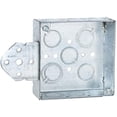 thumbnail image 1 of Hubbell-Raco 8193 Square Box with B-Style Bracket, 1-1/2" Depth, 1/2"-3/4" Knock-Out, 4" Pack of 10 — Home & Garage Storage, Stackable Design, 1 of 1