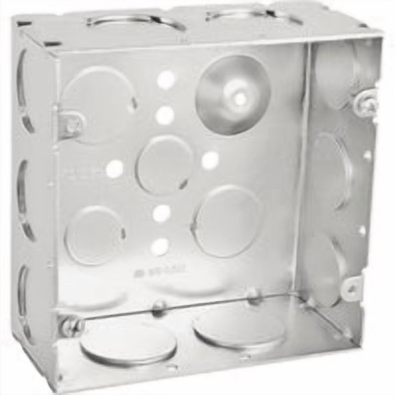 RACO Square Electrical Box 8265 - 3/4" & 1" Knockouts - 4-11/16" Size — Home & Garage Storage, Stackable Design