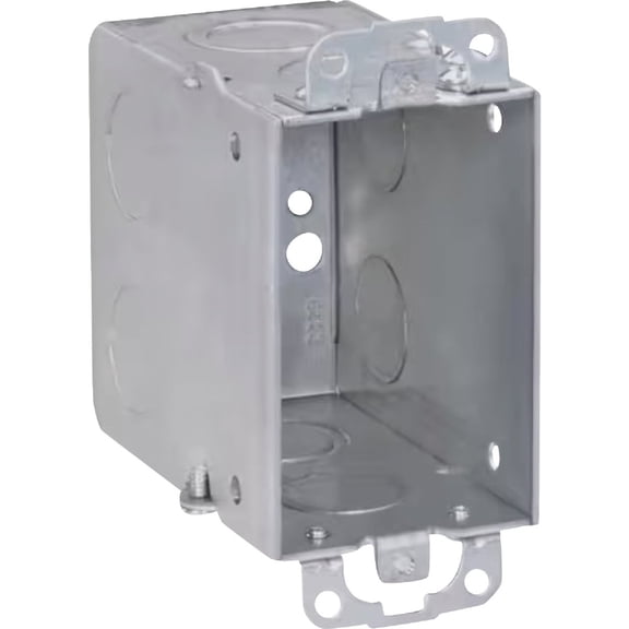 Hubbell-Raco 8590 Switch Box with Plaster Ears, 3-1/2" Depth, 1/2" Knockout (Pack of 25)