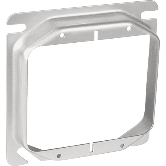 Hubbell-Raco 8769 Raised 4 Square Steel Electrical Box Cover, 4" L W x 5/8" T