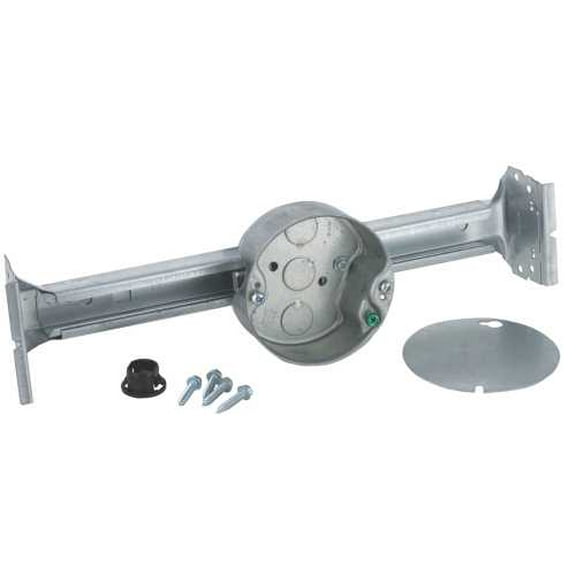 RACO 926-1 KWIK-BRACE with 1-1/2 in. Deep Box for New Construction with Three 1/2 in. KO's