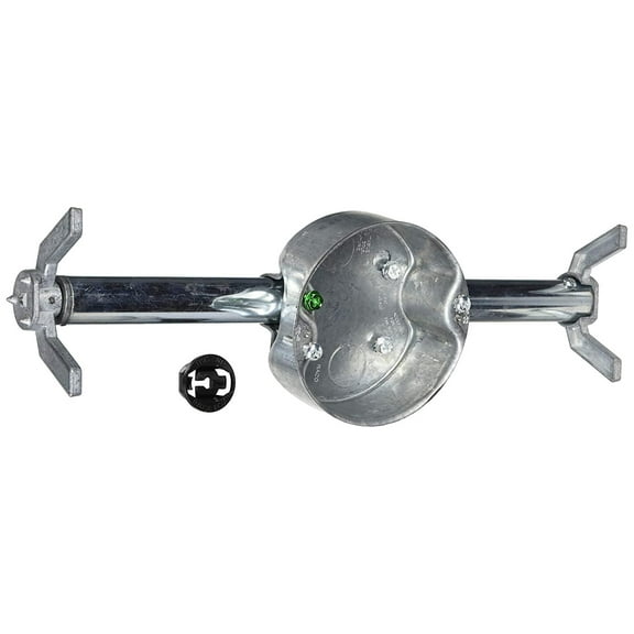 Hubbell-Raco 936 Retro-Brace Round Box, Ceiling Fan/Lighting Applications, 1-1/2" Depth with Hanger, 4" Pack of 6