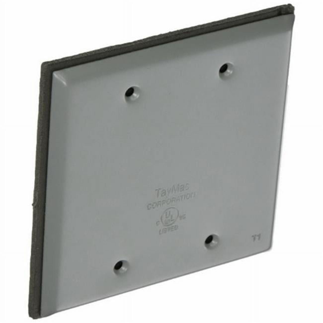 Hubbell Raco BC200S Two Gang Blank Cover - Gray