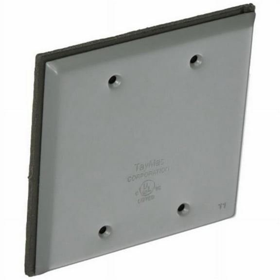 Hubbell Raco BC200S Two Gang Blank Cover - Gray