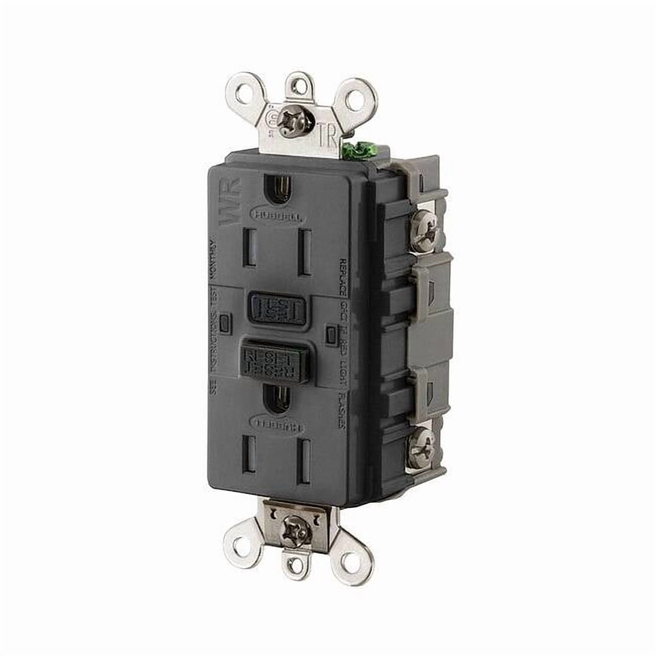 GFCI Receptacle, 15A, 125VAC, 5-15R, Black GFSG5262BLK