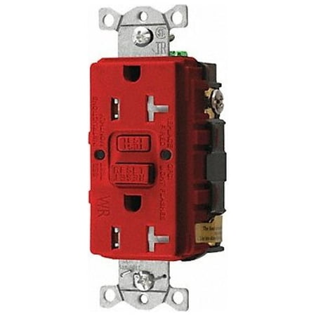 hubbell wiring device-kellems gftwrst20r gfci receptacle,20a,125vac,5-20r,red
