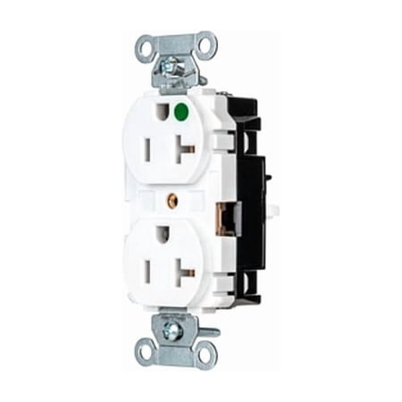 Straight Blade Receptacle, 5-20R, 20 A, 125V AC, 2 Pole, 3 Wire, Surface Mount, Grounded