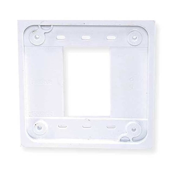 Quad Receptacle Adapter Plates, Number of Gangs: 1 and 2 Polycarbonate, White