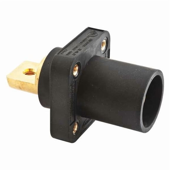 Hubbell Wiring Device-Kellems Receptacle,Black,Male,Bus Bar,400 A HBLMRBBK