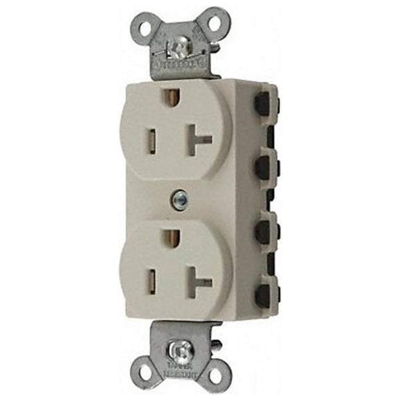 Receptacle,Light Almond,3 Wires,Nylon