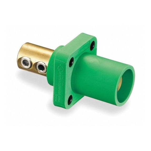 Hubbell Wiring Device-Kellems Receptacle,Double Set Screw,Green HBLMRGN