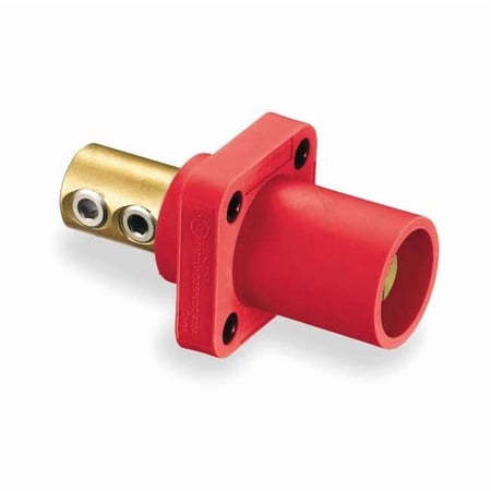 Hubbell Wiring Device-Kellems Receptacle,Double Set Screw,Red HBLMRR
