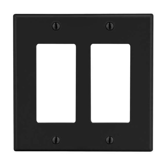 Hubbell Wiring Device-Kellems Rocker Wall Plate,Black P262BK