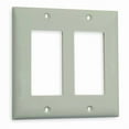 thumbnail image 1 of Hubbell NP262LA "Office White" 2Gang Decorator GFCI Rocker Wallplate Nylon Cover, 1 of 2