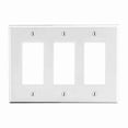 thumbnail image 1 of Hubbell Wiring Device-Kellems Rocker Wall Plate,Stnd;Wht,3Gng,Smth Stn P263W, 1 of 1