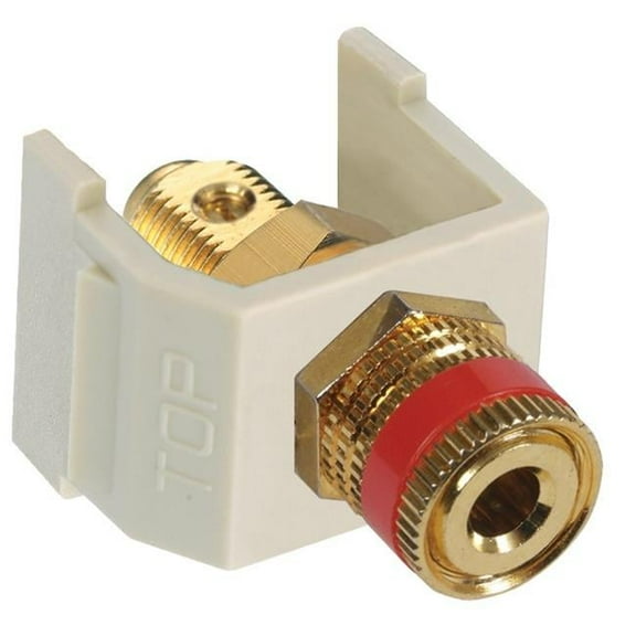Hubbell SFSPGRW Av Connector Speaker Post Gold Red Ring White