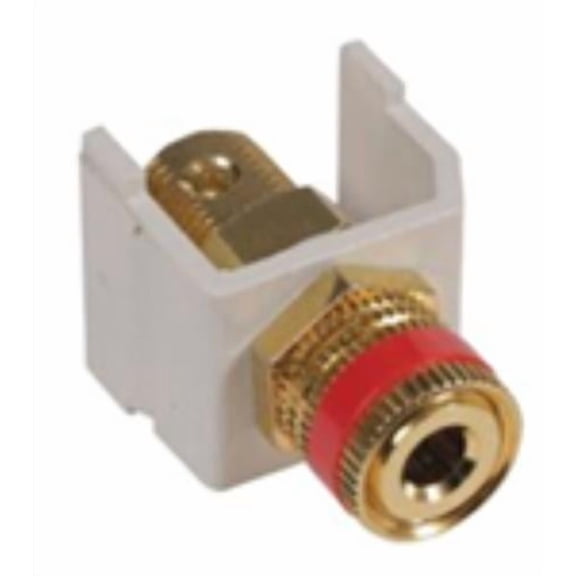 Hubbell SFSPGRW Av Connector Speaker Post Gold Red Ring White
