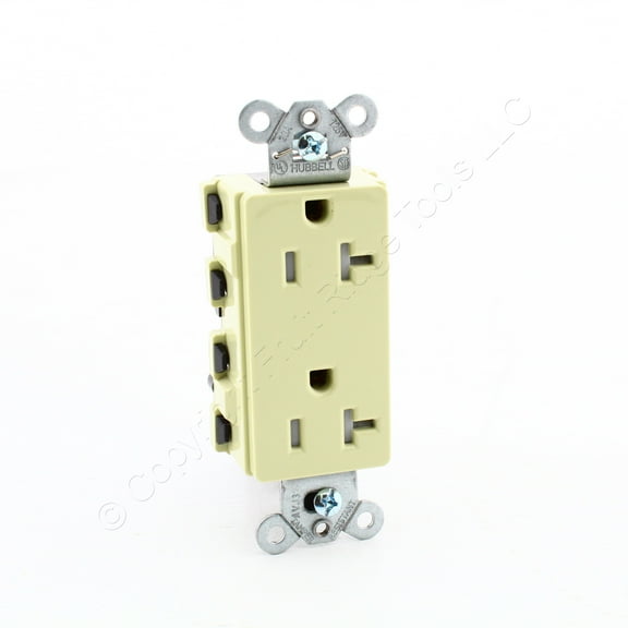 Hubbell SNAP2162ITRA Ivory SnapConnect Receptacle Outlet Tamper Resistant 20A