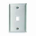 thumbnail image 1 of Hubbell Wiring Devices SSF11 Premise Wall Plate, 1-Gang, 1-Port, Stainless Steel, 1 of 2