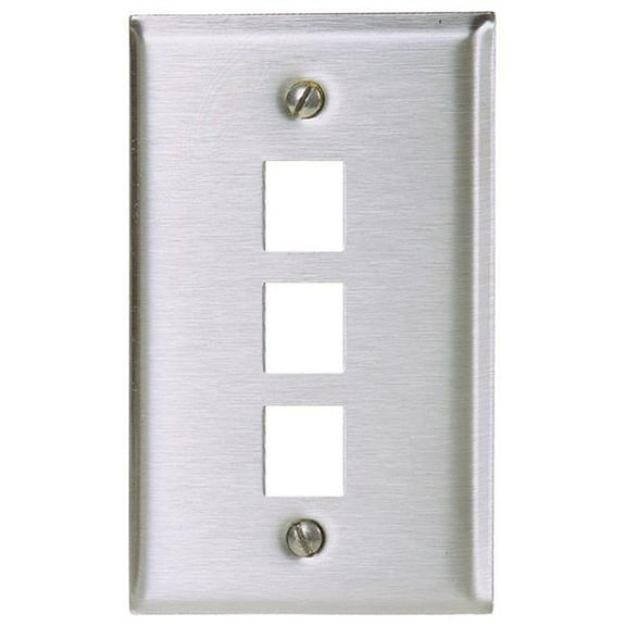 Hubbell Premise Wiring Wall Plate,3 Port SSF13