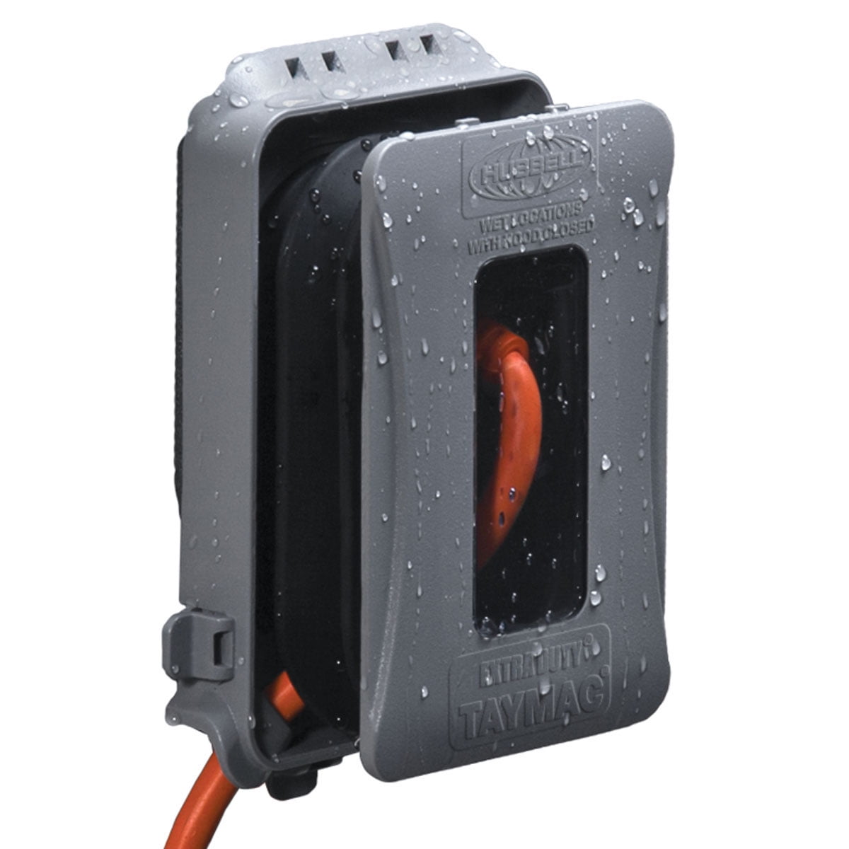 RACO INCORPORATED Outlet Cover, Expandable, Gray ML500G