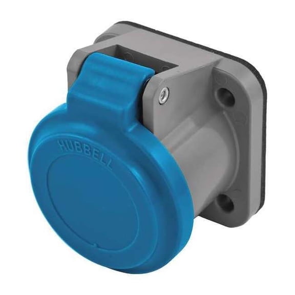 Hubbell Wiring Device-Kellems Single Pole Connector,Non-Met Cover,Blue HBLNCBL