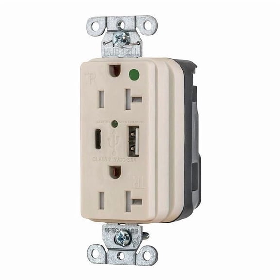 Hubbell USB Receptacles SNAP8300UACLA SNAP8300UACLA