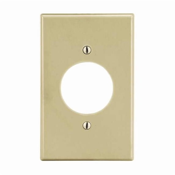 Hubbell Wiring Device-Kellems SngRcptWllPlt,Stnd;Ivory,1Gng,Smth Stn P720I