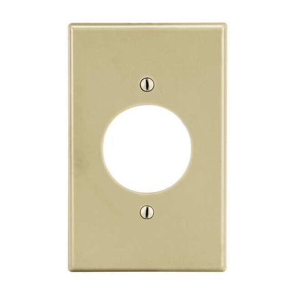 Hubbell Wiring Device-Kellems SngRcptWllPlt,Stnd;Ivory,1Gng,Smth Stn P720I