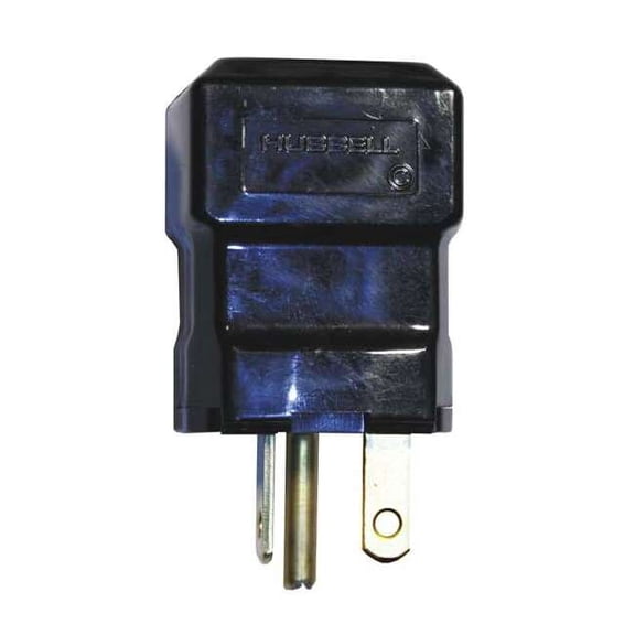 Straight Blade Plug, 5-20P, 20 A, 125V AC, 2 Pole, Screw Terminals, Grounded