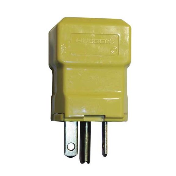 Straight Blade Plug, 6-20P, 20 A, 250V AC, 2 Pole, Screw Terminals, Grounded