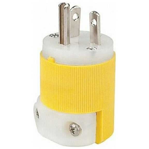 Straight Blade Plug, 5-20P, 20 A, 125V AC, 2 Pole, Screw Terminals, Grounded