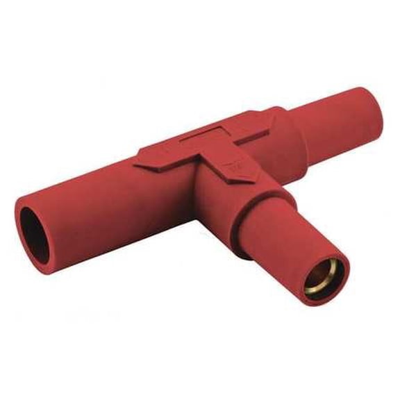 HUBBELL HBL15TR Single Pole Connector, Tapping Tee, Red