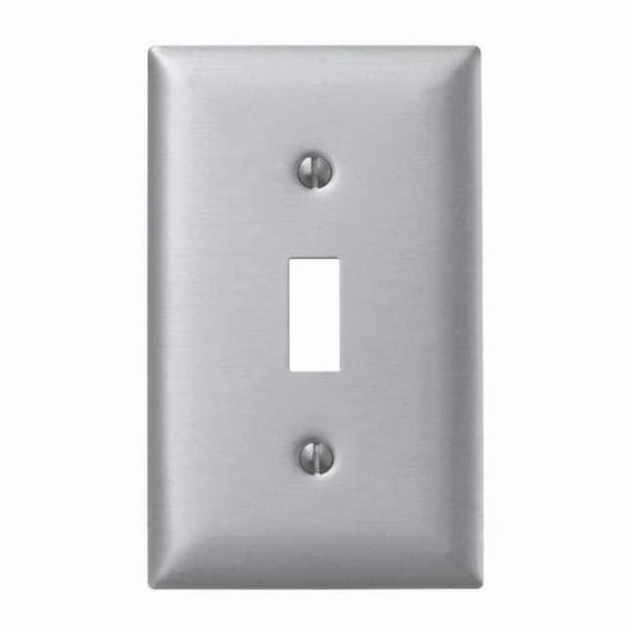 Hubbell Wiring Device-Kellems Tgl Switch Wll Plt,Stnd;Silver,1Gng,Brsh SA1