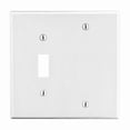 thumbnail image 1 of Hubbell Wiring Device-Kellems TglSwch/BlankWllPlt,Std;Wht,2Gng,SmthStn P113W, 1 of 1