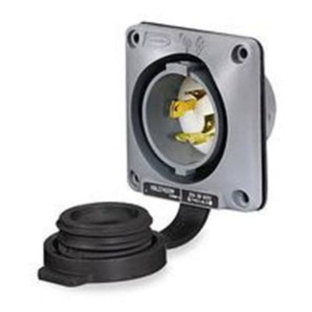 Hubbell Wiring Device-Kellems WT Flg LckInl,30 A;Gray,L14-30P HBL2715SW