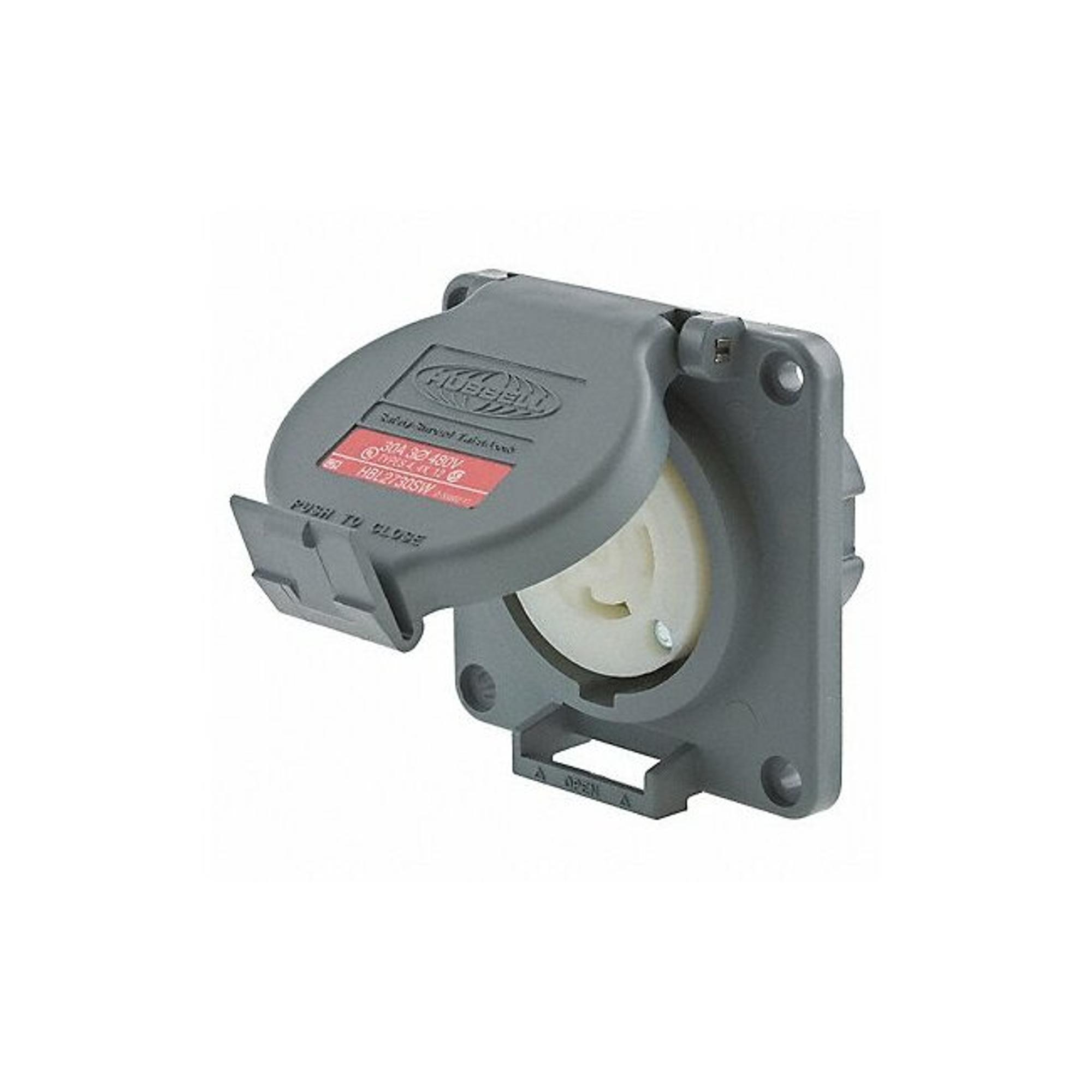 Sw 9948 Hubbell Wiring Device-Kellems WT Lck Recpt,30 A;Gry;Valox,L16-30R,1Gng ...