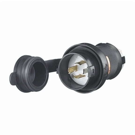 Watertight Locking Plug, L14-20P, 20 A, 125/250V AC, Single Phase, 3 Pole, Screw Terminals