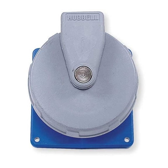 Hubbell Wiring Device-Kellems WT Pn&Slv Rec,Blue,30 A;4Pl,Three HBL530R9W