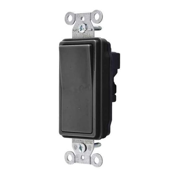 Wall Switch,1-Pole,Wiring Module,20A,Blk