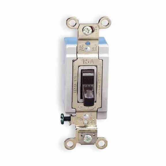 Wall Switch, 4-Way, 120/277V, 15A, Brn, Toggl HBL1204