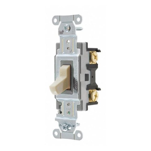 Hubbell Wiring Device-Kellems Wall Switch,Ivory,1/2 HP,1-Pole Switch CSB115I