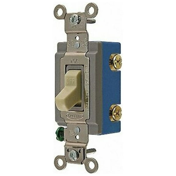 Hubbell Wiring Device-Kellems Wall Switch,Ivory,15 A;Back; Side,4-Way HBL1204I