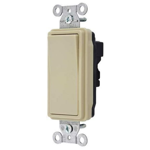 Hubbell Wiring Device-Kellems Wall Switch,3-Way,Wiring Modul,15A,Ivory SNAP2123I