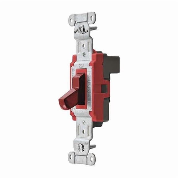 Hubbell Wiring Device-Kellems Wall Switch,1-Pole,Wiring Module,20A,Red SNAP1221R